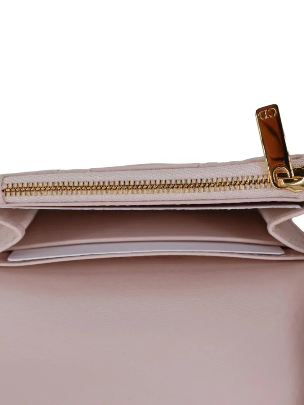 CHRISTIAN DIOR Caro Glycine Supple Cannage Calfskin Leather Wallet Pink